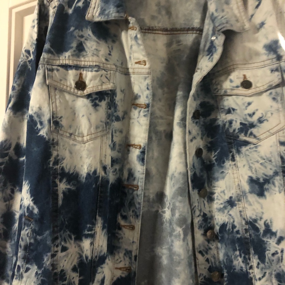 Blue Tie-Dye Jean Jacket